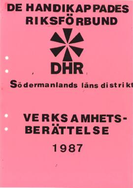 Verksamhetsberättelse 1987