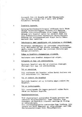 Protokoll årsmöte 1979-04-07