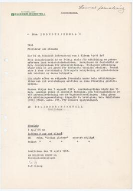 Annonsmanus, Brev till föräldar, 1961