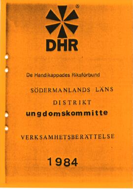 Verksamhetsberättelse distriktets ungdomskommité 1984