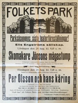 Folkparken teateraffisch, Elis Engströms sällskap