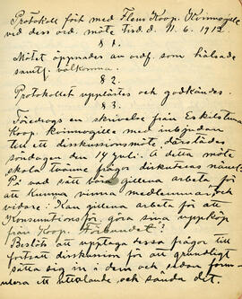Protokoll 11 juni 1912 del 1