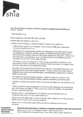 Etiopienprojektet rapport 2004