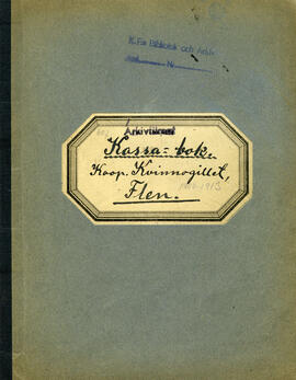 Kassabok framsida 1908-1913