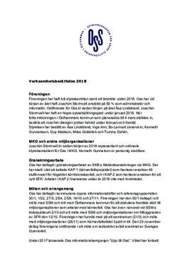 Verksamhetsberättelse 2018