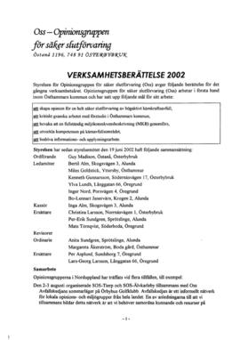 Verksamhetsberättelse 2002