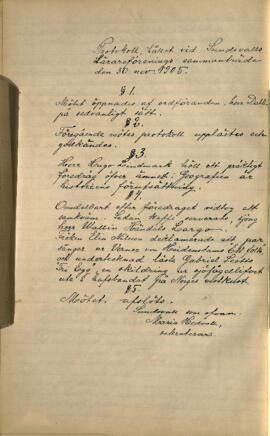 Protokoll 1905-11-30