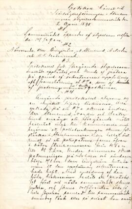 Styrelseprotokoll 1898-04-02
