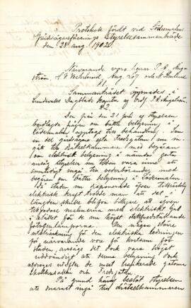 Styrelseprotokoll 1902-08-28
