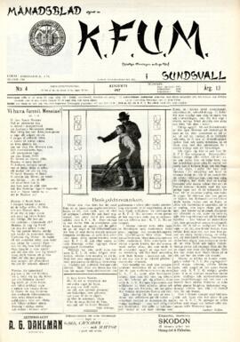 Månadsblad, K.F.U.M i Sundsvall, Nr 4, 1917