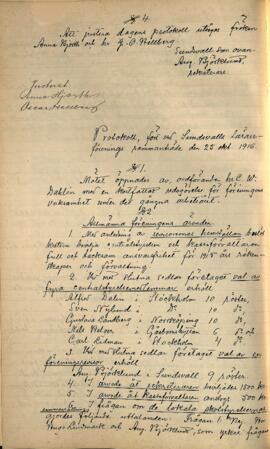 Protokoll 1916-10-25