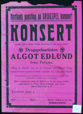 Affisch nr 0719, konsert