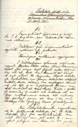 Sammanträdesprotokoll 1901-04-13