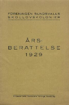 Års- och revisionsberättelse 1929