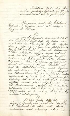 Styrelseprotokoll 1905-06-20