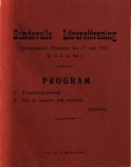 Protokoll 1907-05-17, program