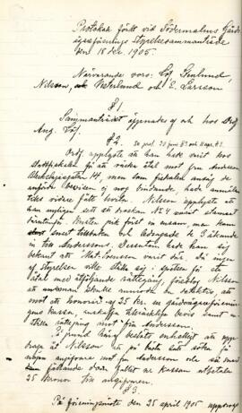 Styrelseprotokoll 1905-12-18