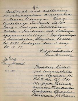 Styrelseprotokoll 1941-01-12