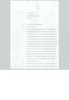 Transkribering, Intervju med Anna Karlsson, Kvissleby, Band 2, sida A, 1981-07-08
