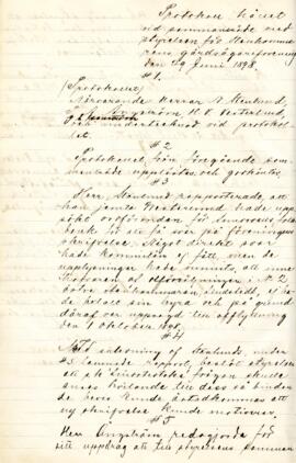 Styrelseprotokoll 1898-06-29