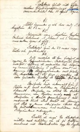 Styrelseprotokoll 1900-04-11