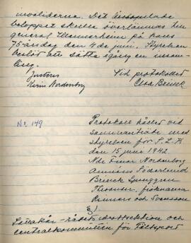 Styrelseprotokoll 1942-06-15