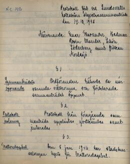Styrelseprotokoll 1945-12-14