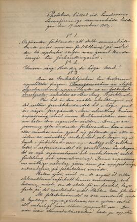 Protokoll 1907-11-19