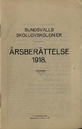 Års- och revisionsberättelse 1918