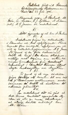 Styrelseprotokoll 1906-07-23