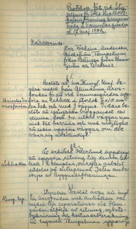 Styrelseprotokoll 1942-05-17