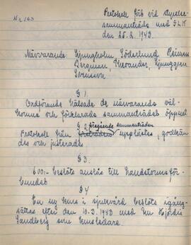 Styrelseprotokoll 1943-02-25