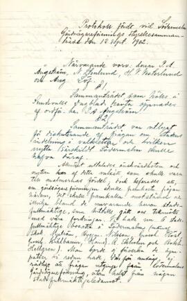 Styrelseprotokoll 1902-09-12
