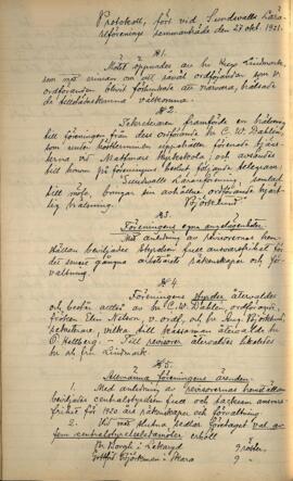 Protokoll 1921-10-27
