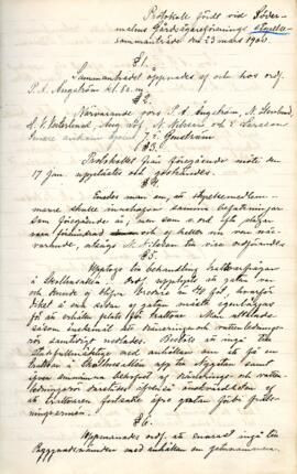 Styrelseprotokoll 1900-03-23