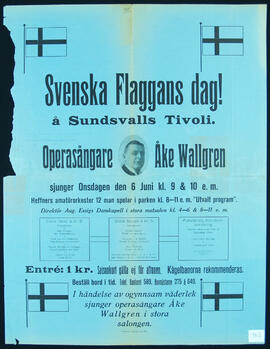 Affisch nr 0963, Svenska Flaggans dag, konsert