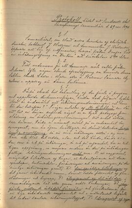 Protokoll 1894-11-29