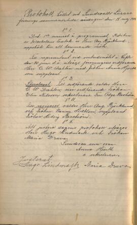 Protokoll 1908-05-18