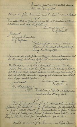 Utskottets protokoll 1906-05-04