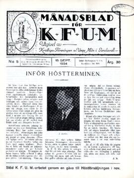 Månadsblad, K.F.U.M i Sundsvall, Nr 5, 1934
