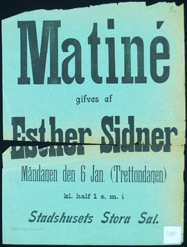 Affisch nr 0885, matiné