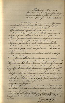 Protokoll 1891-10-30