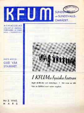 Månadsblad, K.F.U.M i Sundsvall, Nr 2, 1940