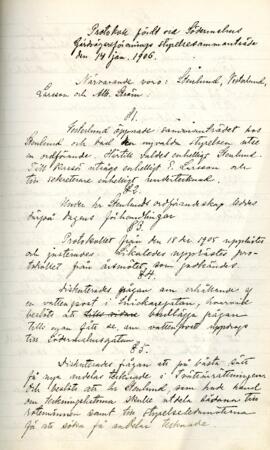 Styrelseprotokoll 1906-01-14