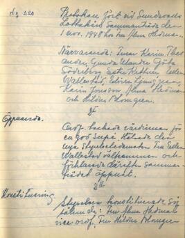 Styrelseprotokoll 1948-11-01