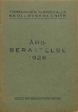 Års- och revisionsberättelse 1926