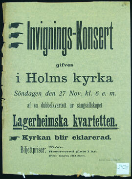 Affisch nr 2428, konsert