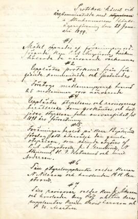 Årsmötesprotokoll 1899-01-28
