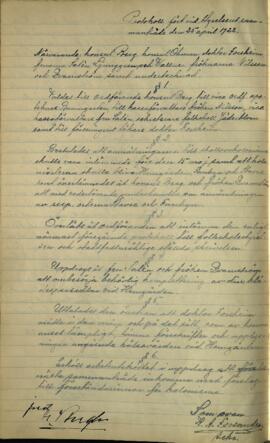 Styrelseprotokoll 1922-04-25