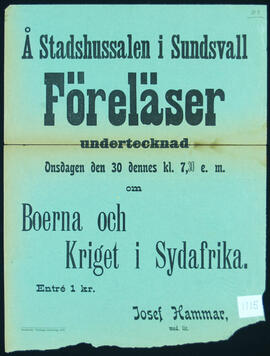 Affisch nr 1115, föredrag